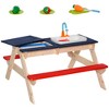 VYNXARIA Kids Sand & Water Table, Picnic Table and Bench Set with Sandbox, Water Circulation Faucet - 4 of 4