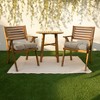 2pc 19" x 19" x 3" Outdoor Tufted U-Shaped Chair Cushions - Sorra Home - 2 of 3