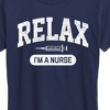 Women's - Instant Message - Relax I'm A Nurse Short Sleeve Graphic T-Shirt - 2 of 4