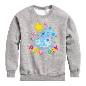 Boys' - Blue's Clues & You! - Play Day Graphic Long Sleeve Fleece Sweatshirt - 1 of 4