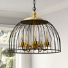 DORESshop 5-Light Black & Gold Dome Pendant Light, E12 Base, No Bulbs Included - 2 of 4