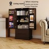 LunaLulinlk 47" H Pantry Cabinet with 2 Doors and 1 Drawer, Solid & Sturdy, Storage Cabinet for Entryway, Kitchen - Brown - 3 of 4