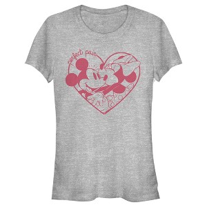 Juniors Womens Mickey & Friends Mickey and Friends Retro Perfect Pair T-Shirt - 1 of 4