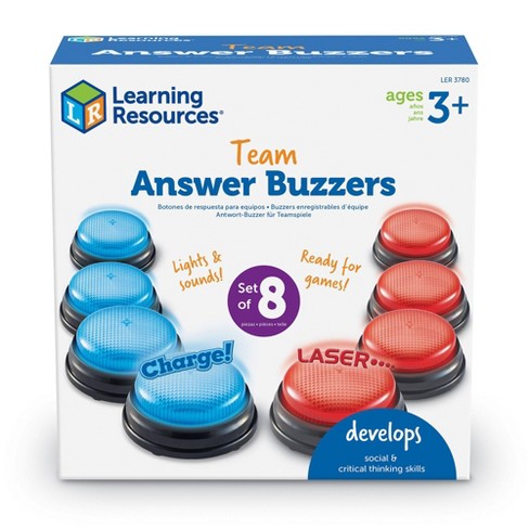 Set of 4 Assorted Colored Buzzers Learning Resources Answer Buzzers 
