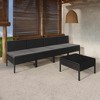 vidaXL Garden Lounge Set Patio Sectional Sofa Couch Outdoor Poly Rattan Black - 2 of 4