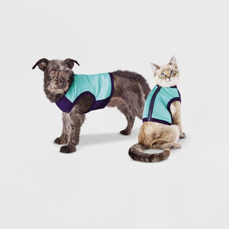 Spacer & Mesh with Zipper Centerback Cooling Dog and Cat Vest - Blue - Boots & Barkley™, 1 of 6