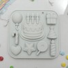 Unique Bargains Candy Moulds 9-Cavity Birthday Cake Candy Mould Hand Wash Gray 5.59"x5.39"x0.63" 1 Pc - 2 of 4