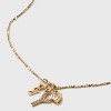 14K Gold Dipped Charm Initial Pendant Necklace - A New Day™ Gold - 4 of 4