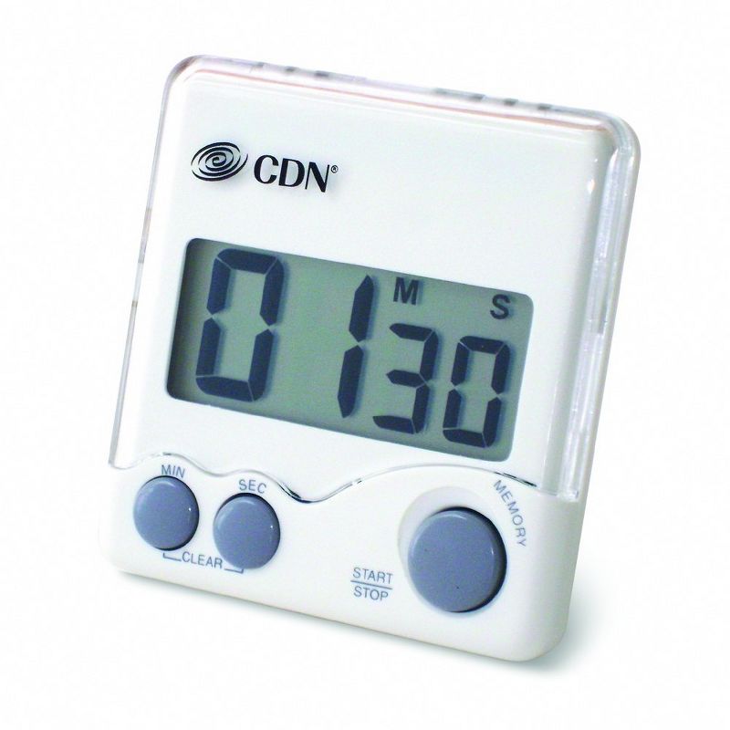 CDN Digital Loud Alarm Big Digit Timer, White, 1 of 2