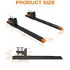 60" Clamp On Pallet Forks, 4000LBS Heavy Duty Quick Attach Bucket Fork with Adjustable Stabilizer Bar, Length Bucket Forks for Tractor Loader Steer - 2 of 4