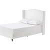 CAVINAS King Size Bed Frame, Upholstered Wingback, Premium Cream White Chenille for Bedroom, Minimalist Designs - 4 of 4