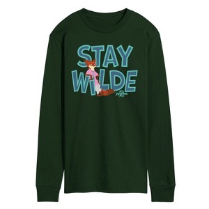 Men's - Zootopia - Nick The Fox Stay Wilde Long Sleeve Graphic T-Shirt - 1 of 3