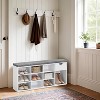 Storage Bench, Entryway Bench with Cushion, Drawer and Open Compartments, Bench with Storage, for Living Room, Bedroom, Closet - 2 of 4