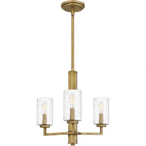 Quoizel Lighting Sunburst 3 - Light Chandelier in  Weathered Brass - 1 of 1