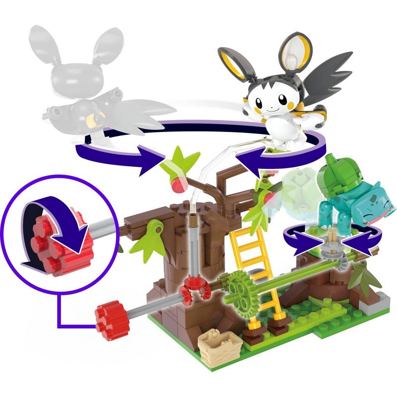 MEGA Pokemon Emolga and Bulbasaur&#39;s Charming Woods Building Toy Kit - 194pc, 3 of 7