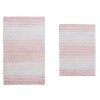 Gradiation Bathroom Décor, Washable Rug, Bathroom Mat, Kitchen Mat, Bathroom Rug Set, Bath Mat Set, Bath Floor Mat Non-Slip, 2 Pcs Set(S+M), Pink - 2 of 4
