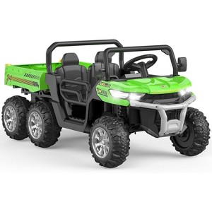 24V Electric Child Ride-On Dumper, 2-Seater 6-Wheel RC Vehicle, ASTM Approved Child Ride-On Toy Vehicle w/ Parental Controls & Music - 1 of 4