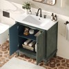 Lyngins Vintage Bathroom Vanity with Sink, Bathroom Storage Cabinet,Farmhouse Bathroom Vanity Cabinet with Ceramic Basin & Adjustable Shelves - 2 of 4