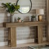 Hommoo 63" Solid Wood Console Table with Triangle Legs, Narrow Entryway Sofa Table - 3 of 4