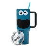 Sesame Street Cookie Monster 40 Oz Blue Stainless Steel Tumbler with Handle - 2 of 4
