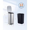 Coucheta 13 Gal Slim Kitchen Trash Can - Narrow Stainless Steel with Removable Inner Bucket & Soft Close Lid for Home, Kitchen, Available in Colors - 3 of 4