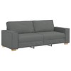 vidaXL 2 Piece Dark Gray Fabric Sofa Set - Durable Polyester & Sturdy Frame for Living Room/Office Use - 4 of 4