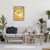 Stupell Industries US Route 66 Historic Highway Mustard Yellow Illustrated Scenic Map Poster Black Framed Giclee Art - 2 of 4