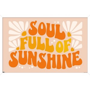Trends International Hey Happy - Soul Full Of Sunshine Framed Wall Poster Prints - 1 of 4