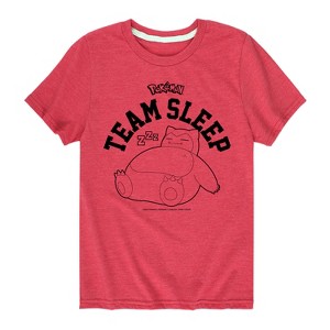 Boys' - Pokémon - Snorlax Team Sleep Short Sleeve Graphic T-Shirt - 1 of 4