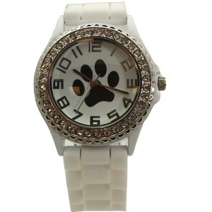 Olivia Pratt Every Day Silicone Paw and Rhinestones Colorful Women Watch - 1 of 4