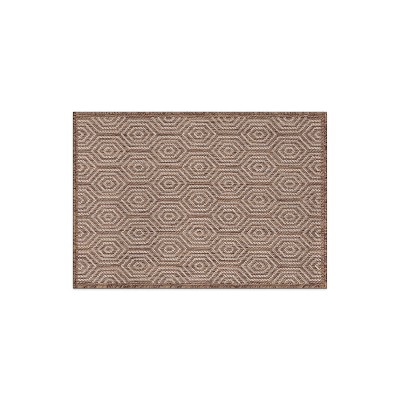 World Rug Gallery Modern Geometric Textured Flat Weave Indoor/Outdoor Area Rug