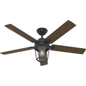 52" Candle Bay Outdoor Ceiling Fan with LED Light - Hunter Fan: Remote, 5 Blades, ETL Listed - 1 of 4