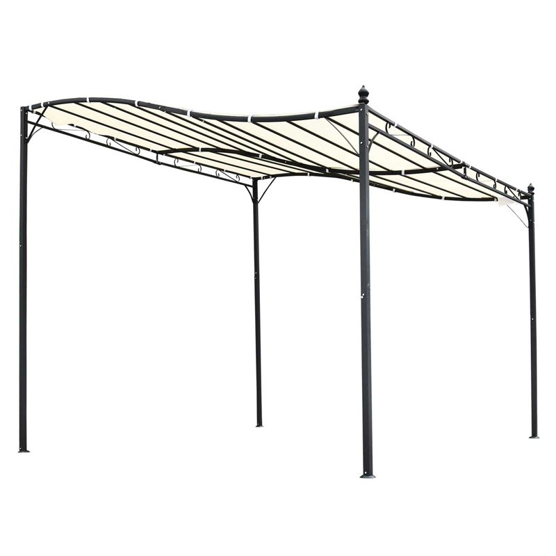 Outsunny Steel Outdoor Pergola Gazebo, Patio Canopy with Weather-Resistant Fabric and Drainage Holes, 4 of 9