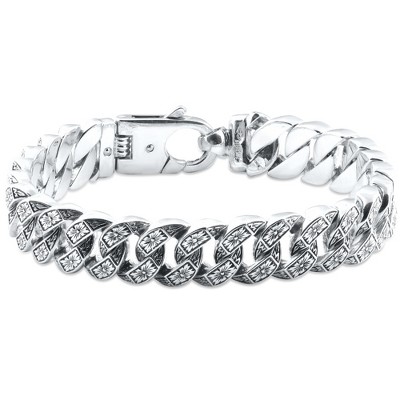 Pompeii3 Men's Designed 14k Gold (115gram) or Platinum (186gram) 14.5mm Bracelet 8.75"