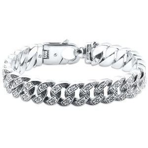 Pompeii3 Men's Designed 14k Gold (115gram) or Platinum (186gram) 14.5mm Bracelet 8.75" - 1 of 2