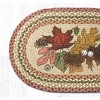 Earth Rugs Autumn Leaves Oval Jute Rug – 20"x30" Hand-Stenciled Braided Patch, Rustic Home Decor - 3 of 3