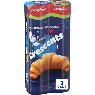 Pillsbury Original Crescent Rolls - 2pk/8oz Cans: No Artificial Sweeteners, No High Fructose Corn Syrup, Plant-Based