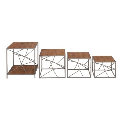 4pc Contemporary Accent Tables Brown - Olivia & May