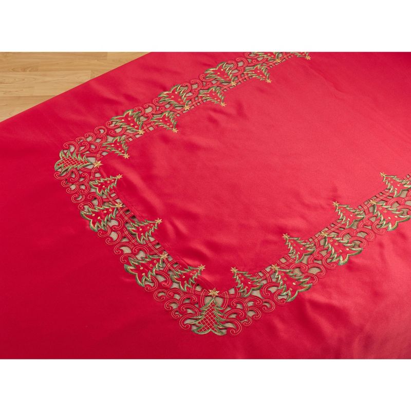 Saro Lifestyle Nostalgic Holiday Christmas Tree Tablecloth, 2 of 5