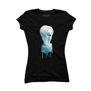 Junior's Design By Humans Polar Bear: Global warming By asitha T-Shirt - 1 of 3