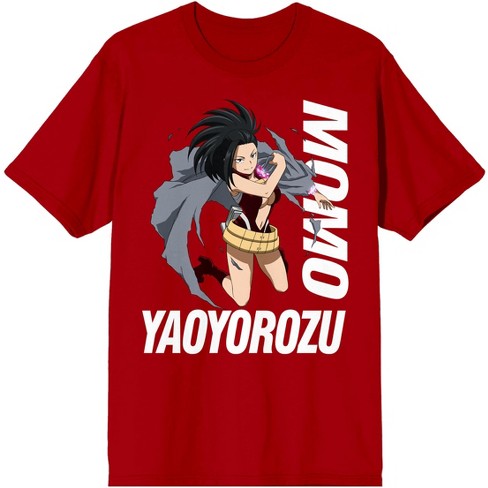 My Hero Academia Momo Yaoyorozu Men's Red Graphic Tee-Small
