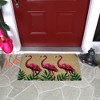 Northlight Natural Coir Pink Flamingos Summertime Doormat 18" x 30" - 3 of 3
