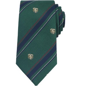 INSPIRE CHIC Men's Stripe Print Self-Tied Crown Flowers and Anchor Necktie for Graduation School Uniform College 1 Pc - 1 of 4