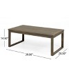 Christopher Knight Home Samwell Outdoor Acacia Wood Loveseat and Coffee Table Set with Sloped Arms - 4 of 4