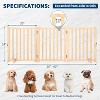 Wooden Freestanding Dog Gate, Pet Gate with Support Feet, Indoor Dog Fence for House, Doorways, Stairs, Expandable Pet Fence - 2 of 4