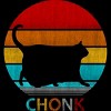 Junior's Design By Humans Vintage Chonk Cat Silhouette By ZeusSE T-Shirt - 2 of 3