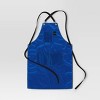 Grilling Mitts and Apron Kitchen Textile Set Blue/Black - Room Essentials™ - 3 of 4