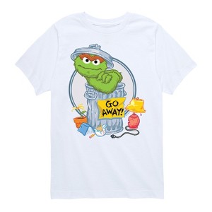 Boys' - Sesame Street - Oscar Go Away Short Sleeve Graphic T-Shirt - 1 of 4