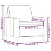vidaXL Velvet Sofa Chair in Dark Green - Comfortable Armchair with Luxurious Velvet Fabric - 4 of 4