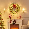 Yaheetech 30in Artificial Christmas Wreath Holiday Accent Decoration, Green - 2 of 4